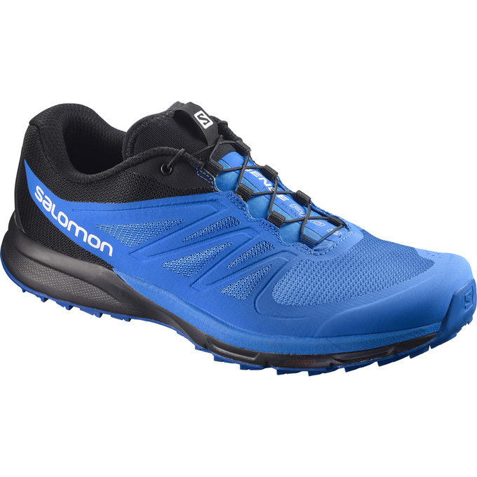 SALOMON UK SENSE PRO 2 - Mens Trail Running Shoes Blue/Black,WGEB35891